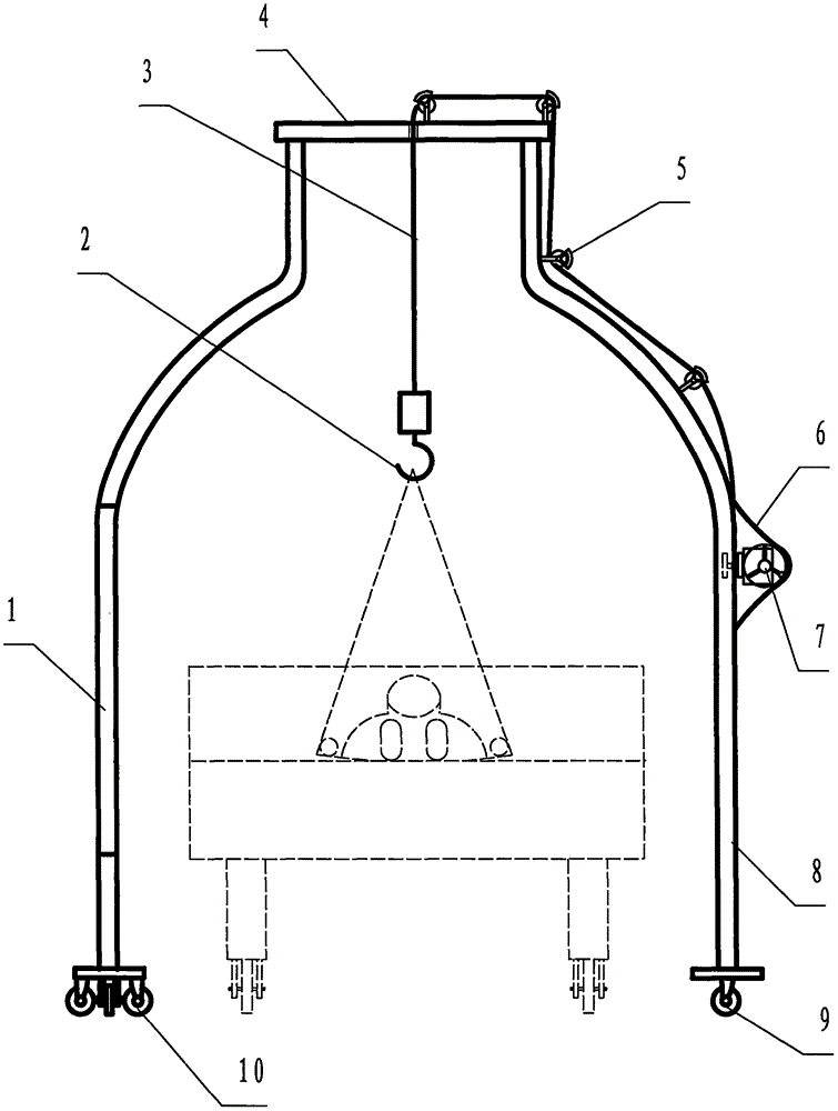 Medical hoisting and transferring device