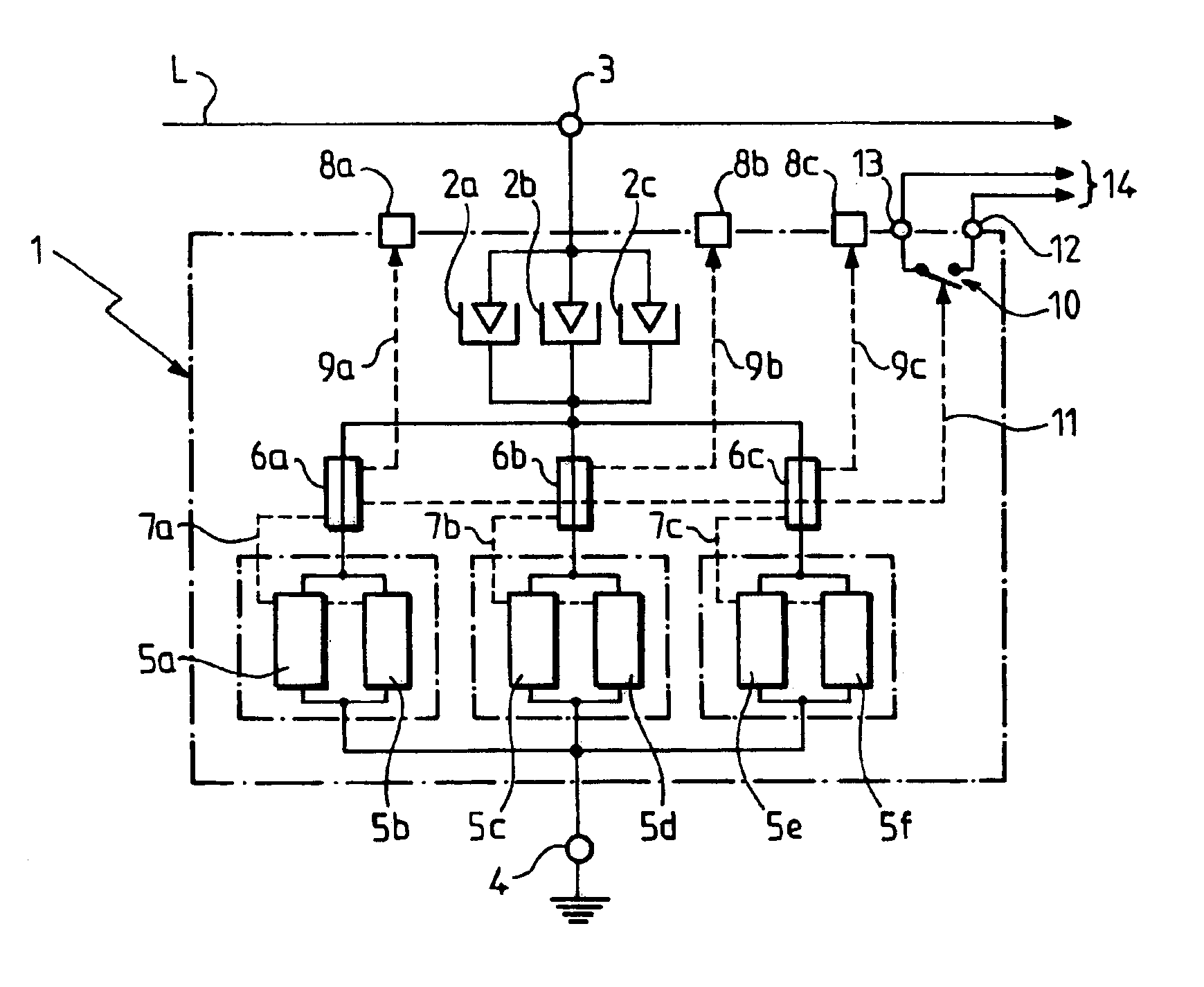 Lightning arrester device for low-voltage network