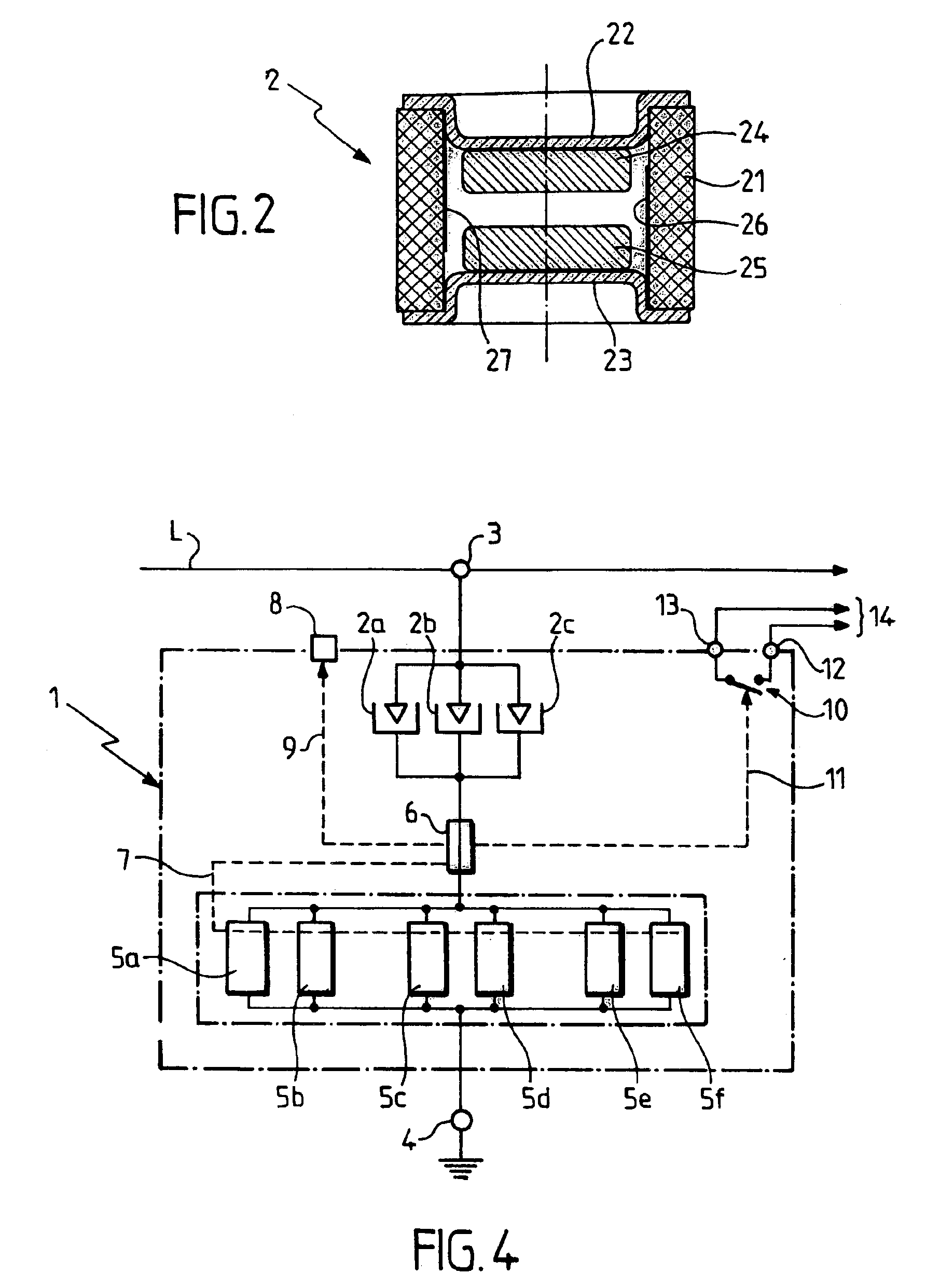 Lightning arrester device for low-voltage network