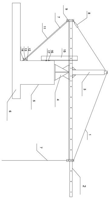 Buttress hanging basket device and mounting method thereof