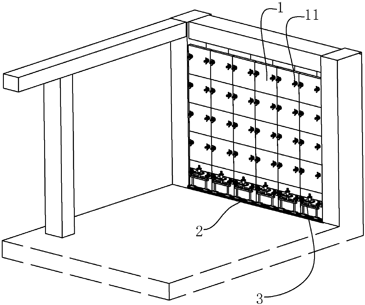 Wall pouring formwork