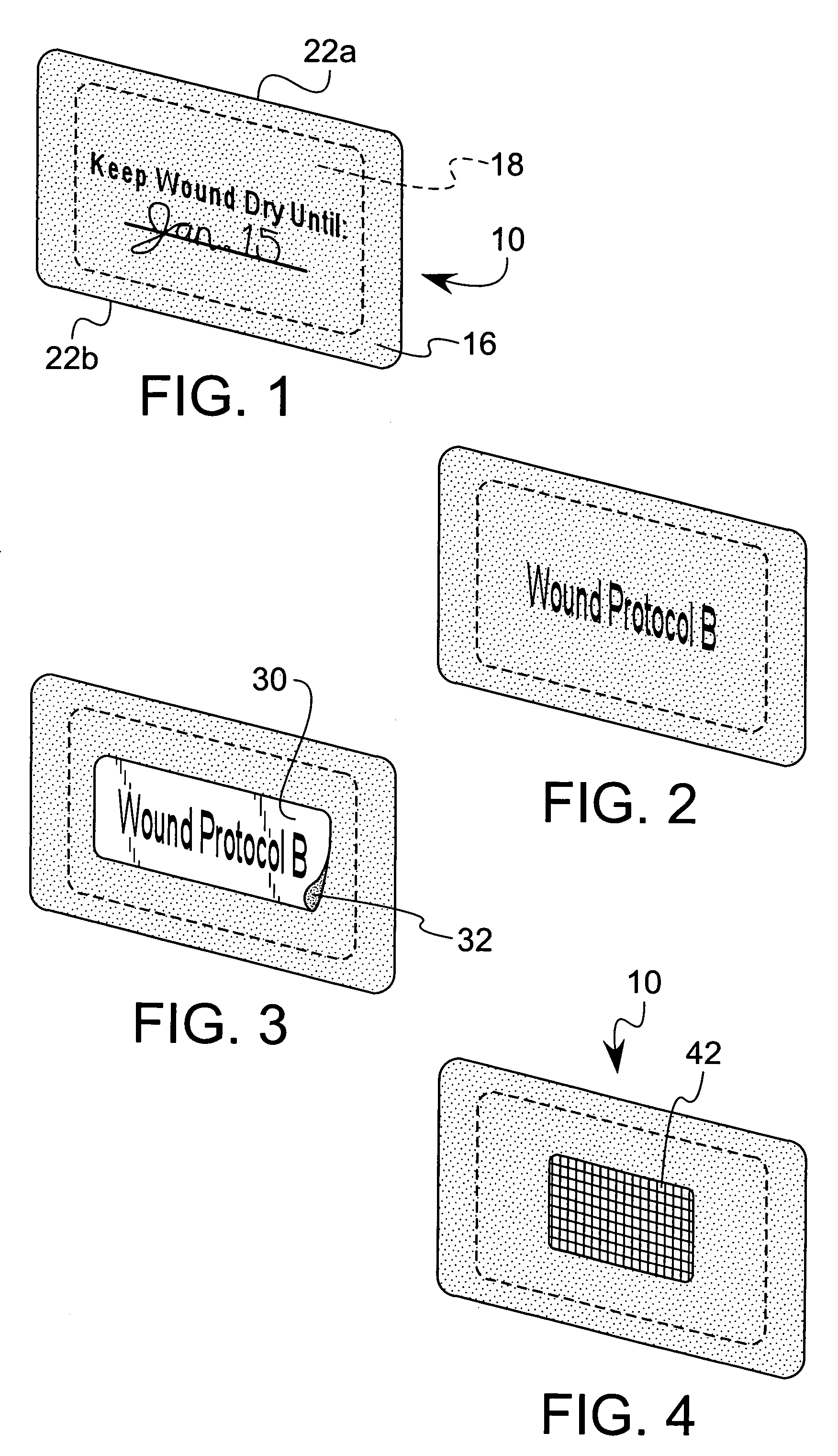 Adhesive bandage indicating wound care instructions