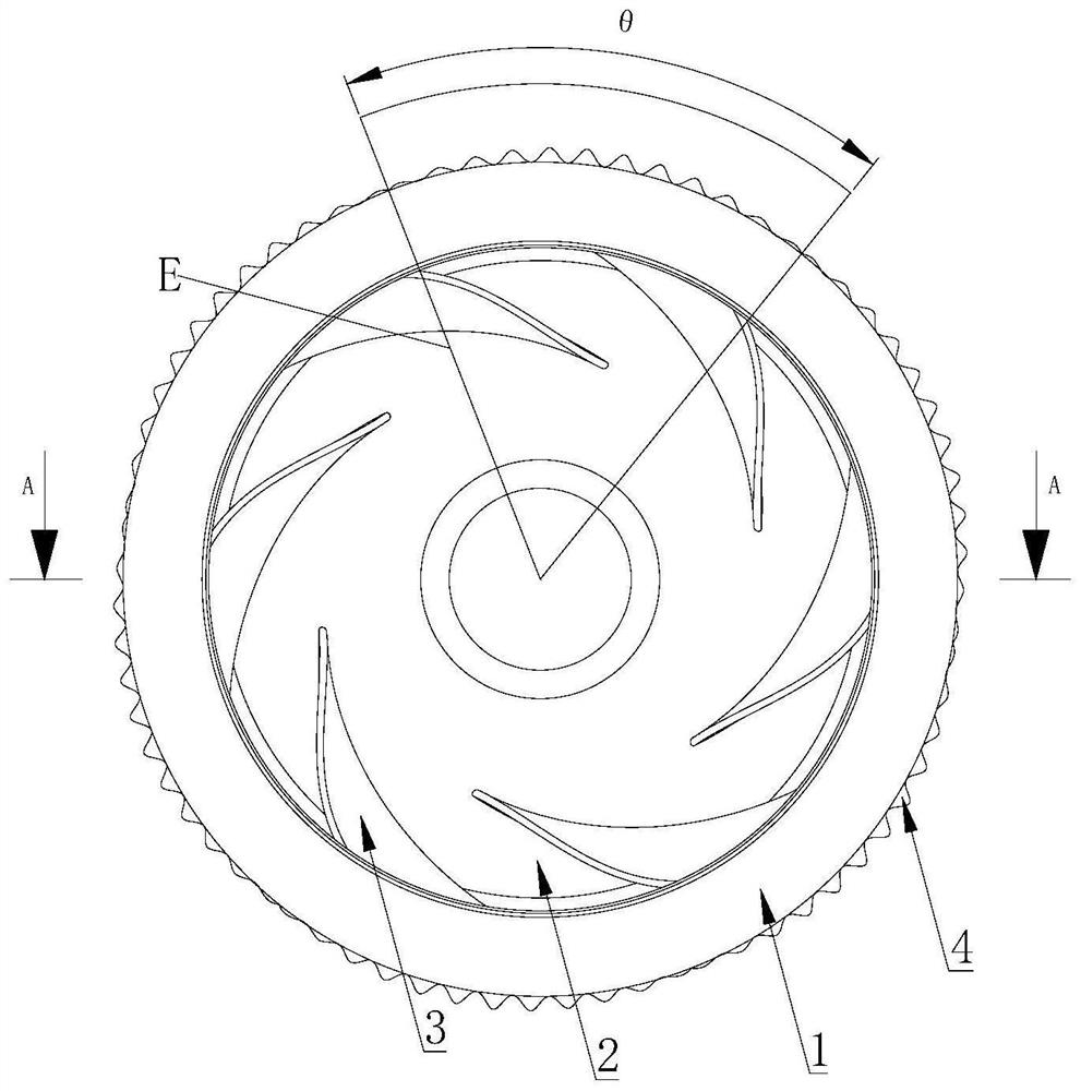 Centrifugal wind wheel capable of reducing resistance and noise