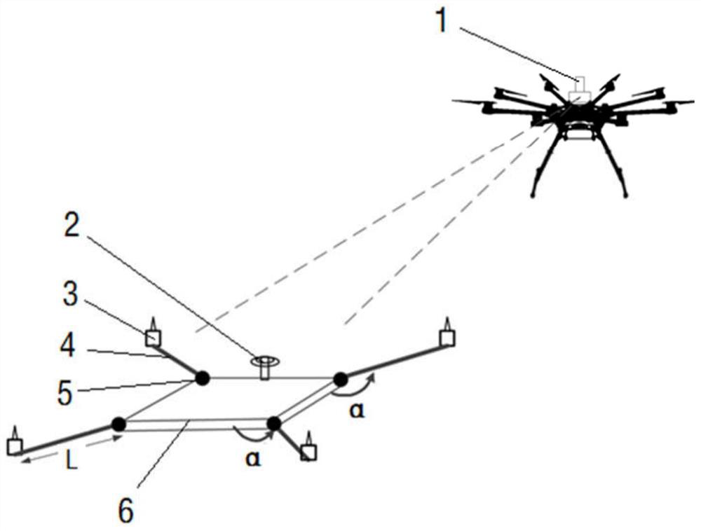 Portable unmanned aerial vehicle mobile platform autonomous take-off and landing guiding system and method