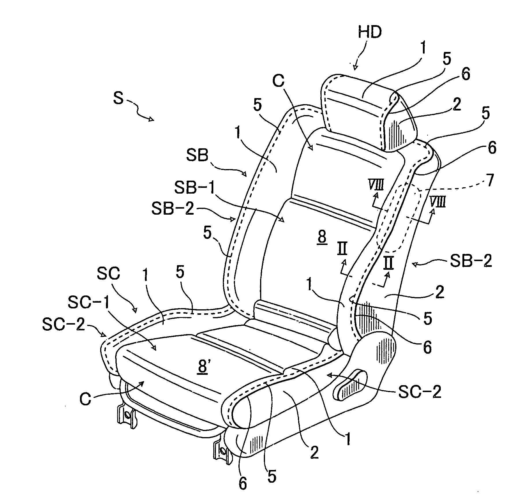 Sewing method to form a trim cover assembly and automotive seat using the trim cover assembly