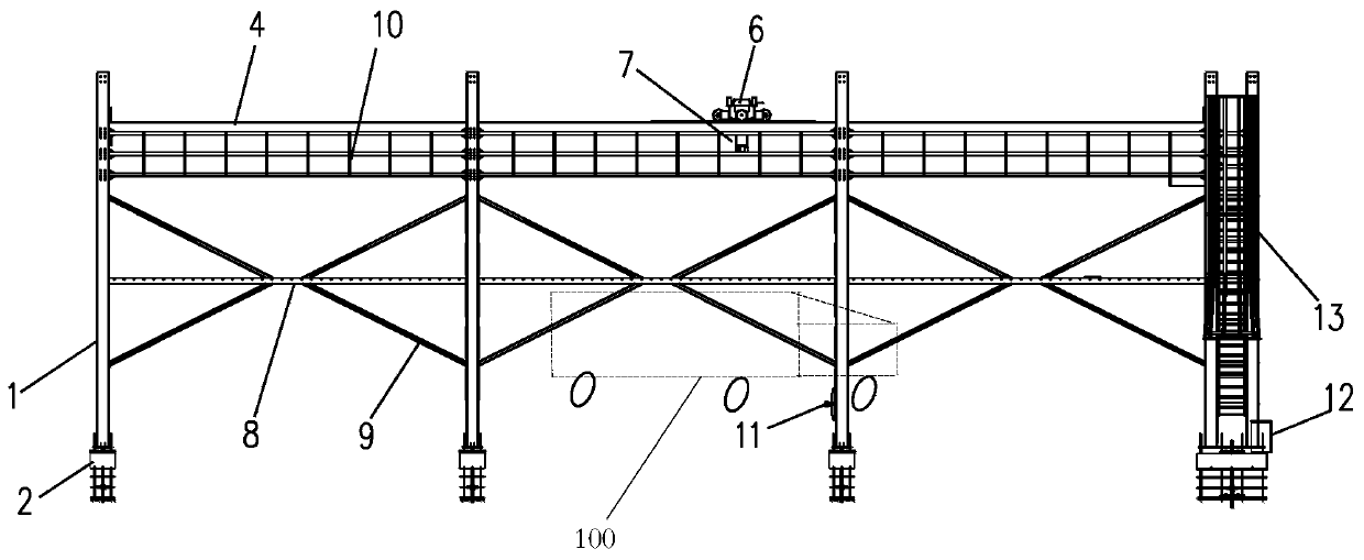 A frame of a vehicle cabin volume measurement system