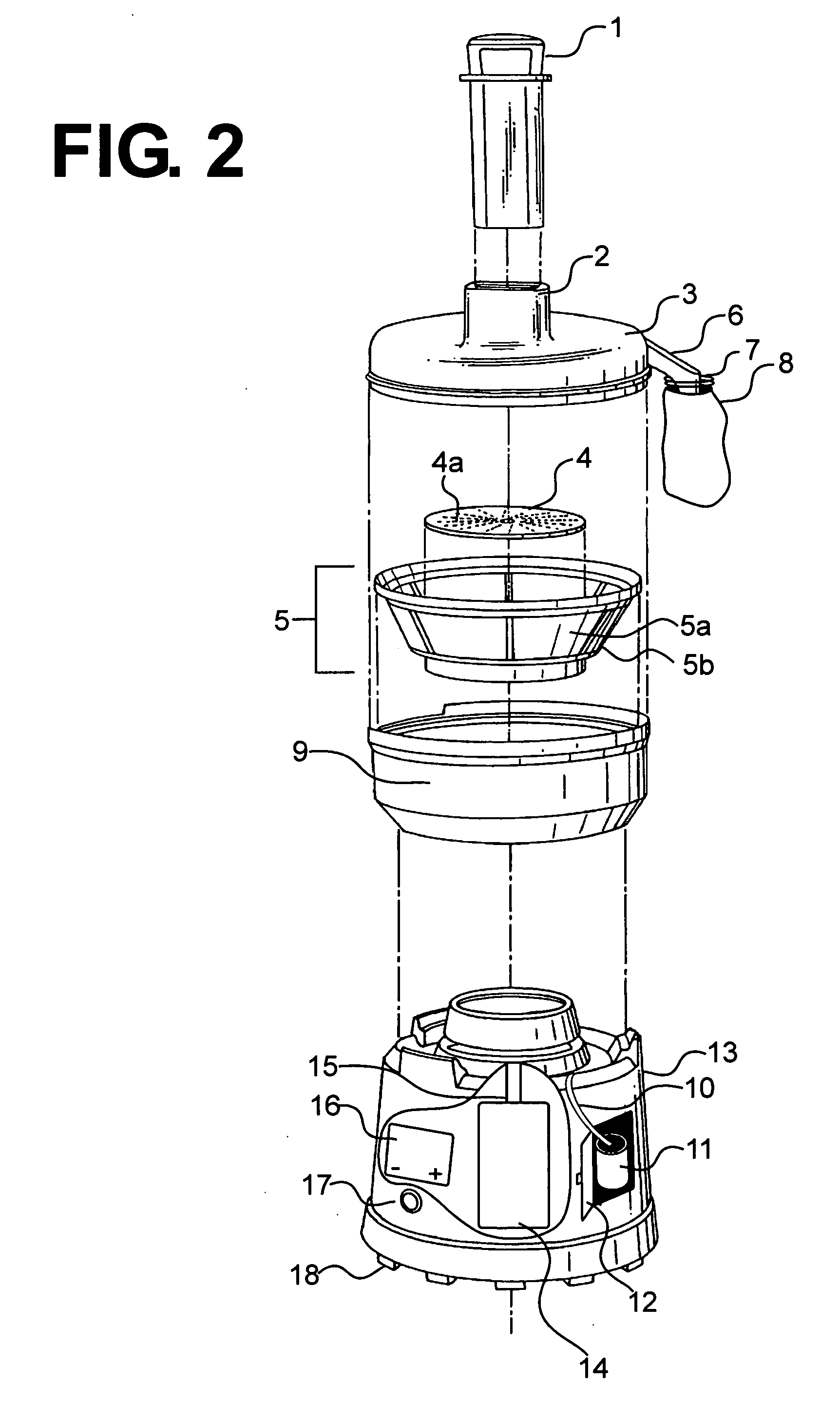 Battery operated portable juicer and blender