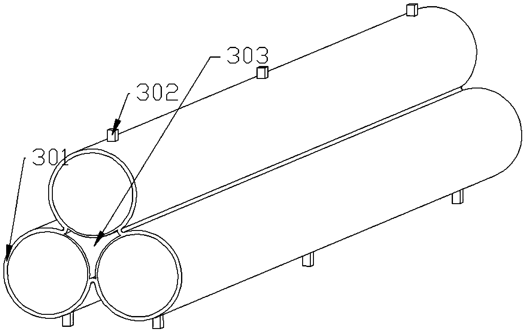 Power battery module based on air, hot pipe and phase-change material coupled cooling