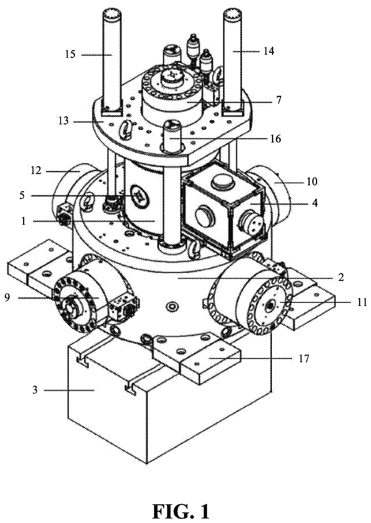 Double-layer concentric loading frame structure suitable for true triaxial testing machine