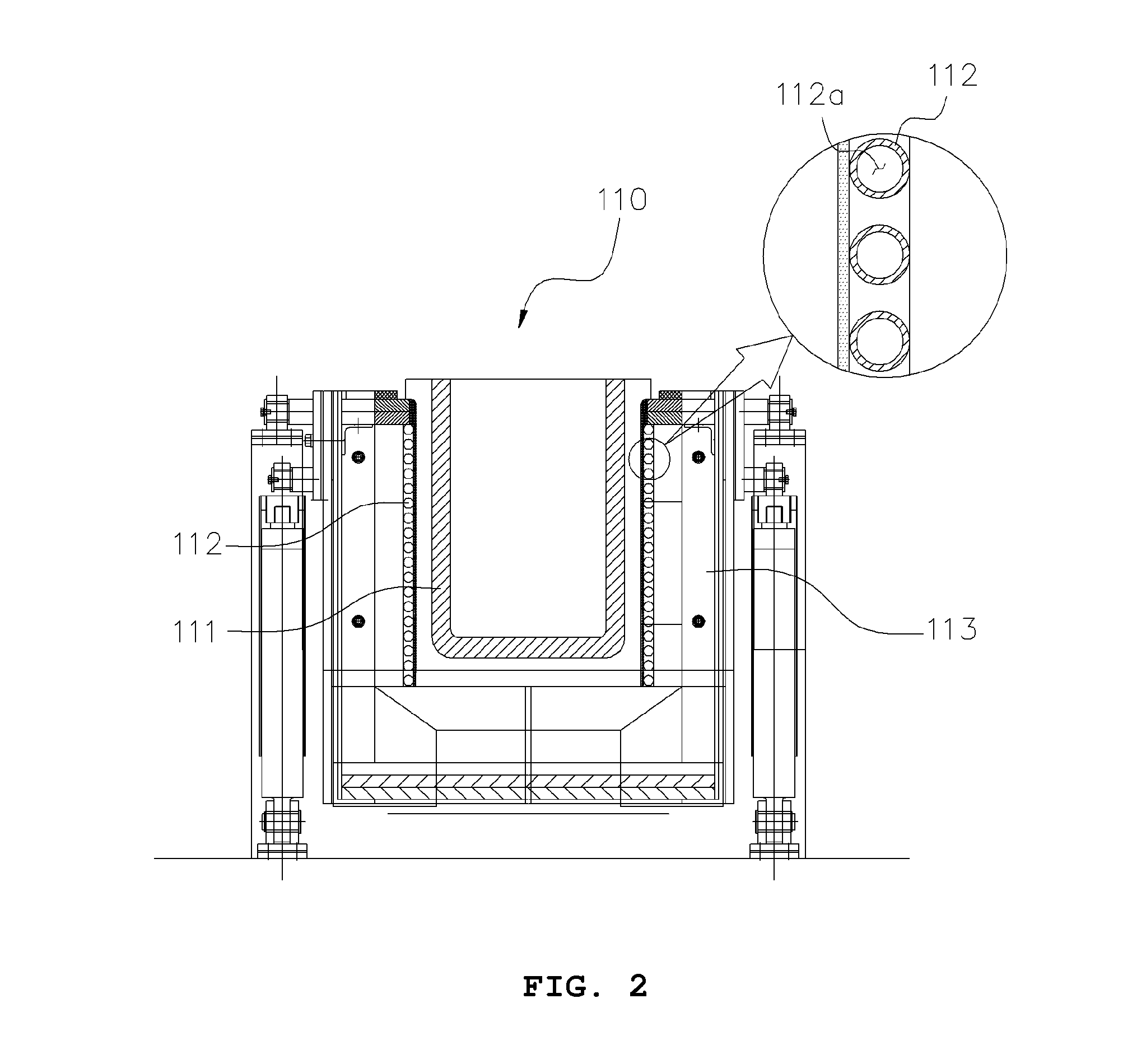 Melting apparatus for melt decontamination of radioactive metal waste