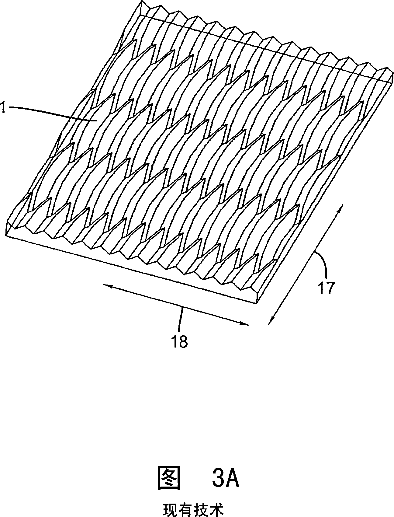 Light redirecting film having varying optical elements