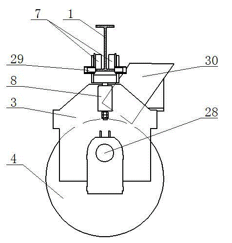 Traction trolley driven transport hopper