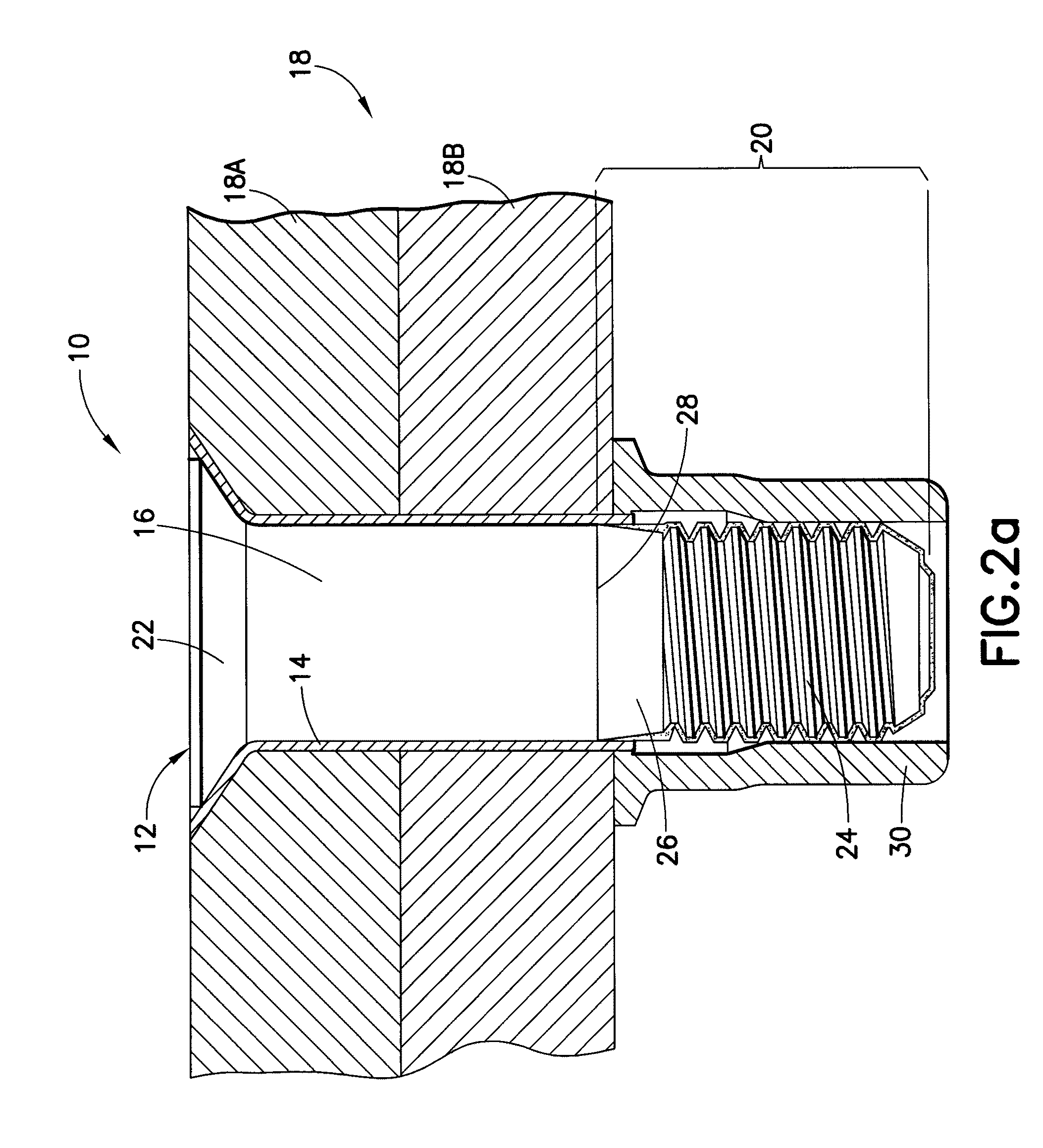 Enhanced conductivity sleeved fastener and method for making same