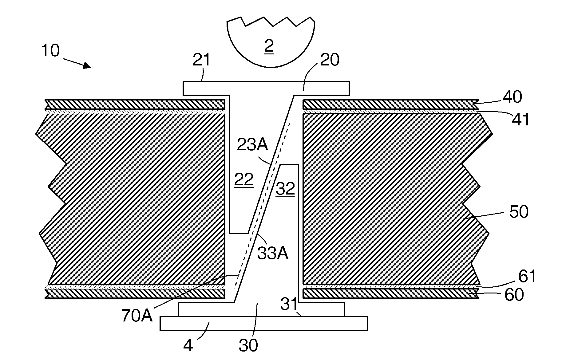 Electrically conductive pins for microcircuit tester