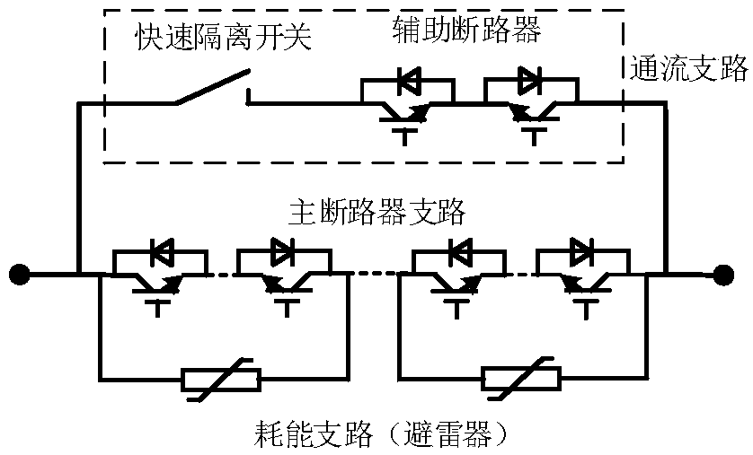 Overhead flexible direct current power grid fault detection method based on current limiting reactor voltage difference