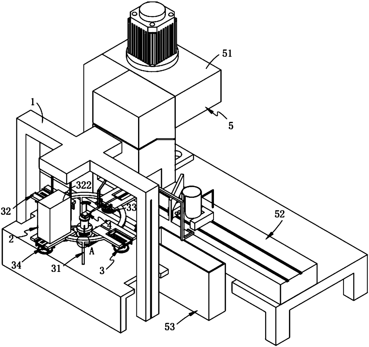 E-shaped inductance automatic processing device