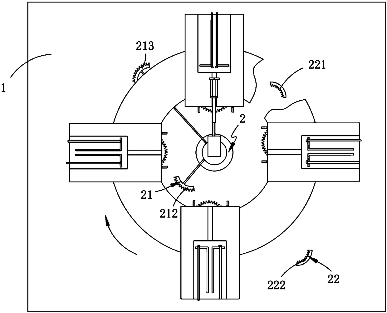 E-shaped inductance automatic processing device