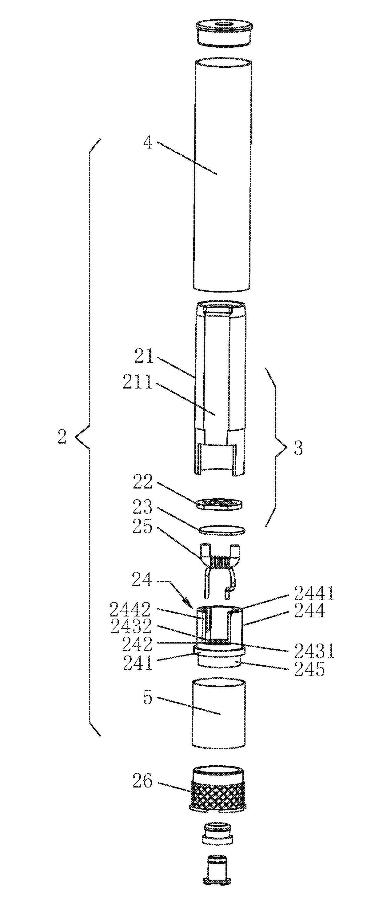 Vaporizer device of cotton-free electronic cigarette