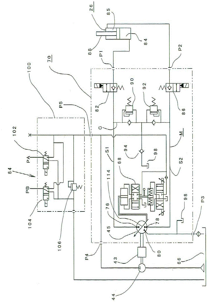 Pump for closed-circuit configuration