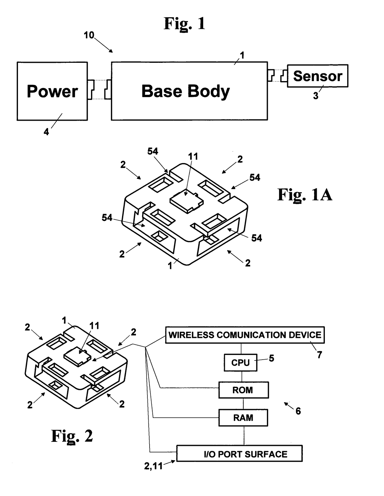 Support device for sensors and/or actuators that can be part of a wireless network of sensors/actuators