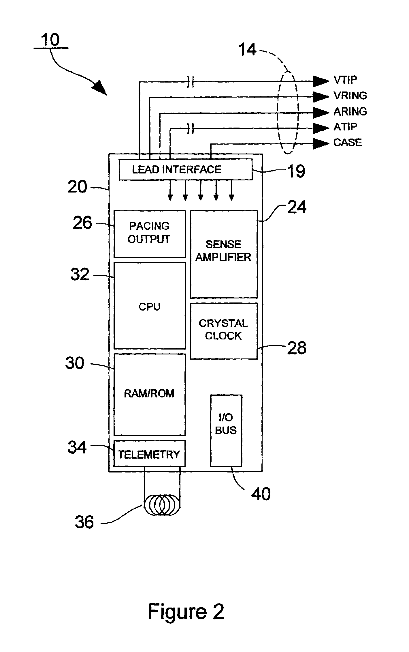 Implanted medical device telemetry using integrated thin film bulk acoustic resonator filtering