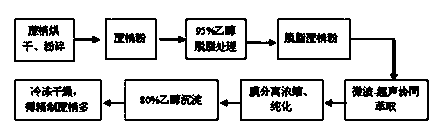 Method for preparing sugarcane top polysaccharide from sugarcane tops