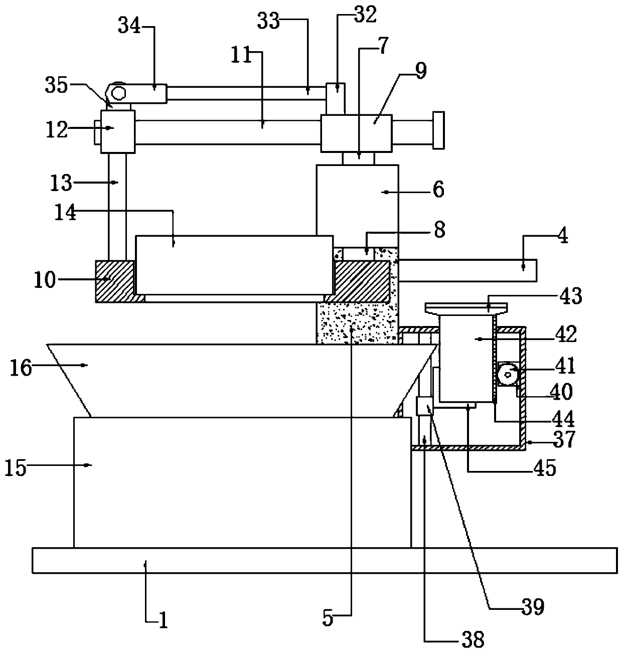 Soil recycling mechanism of flower transplanting machine