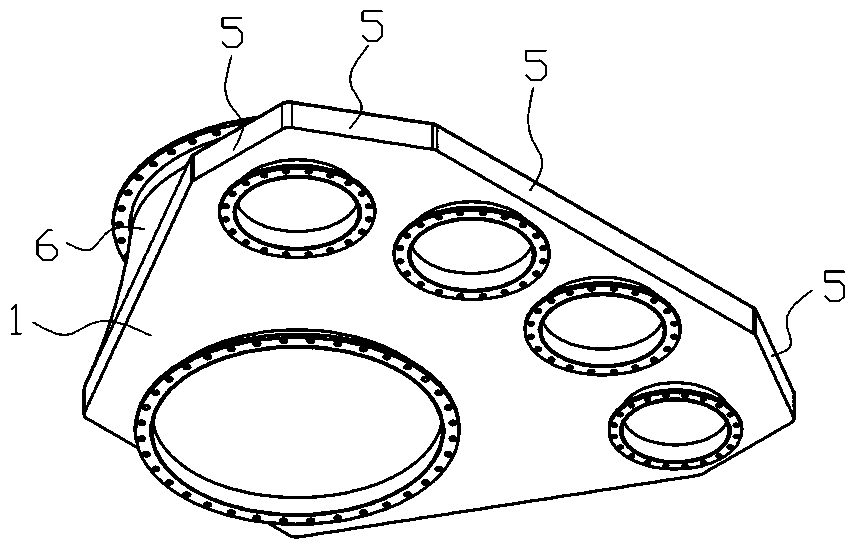 Inlet flow mixing pipe of desulfurizing tower