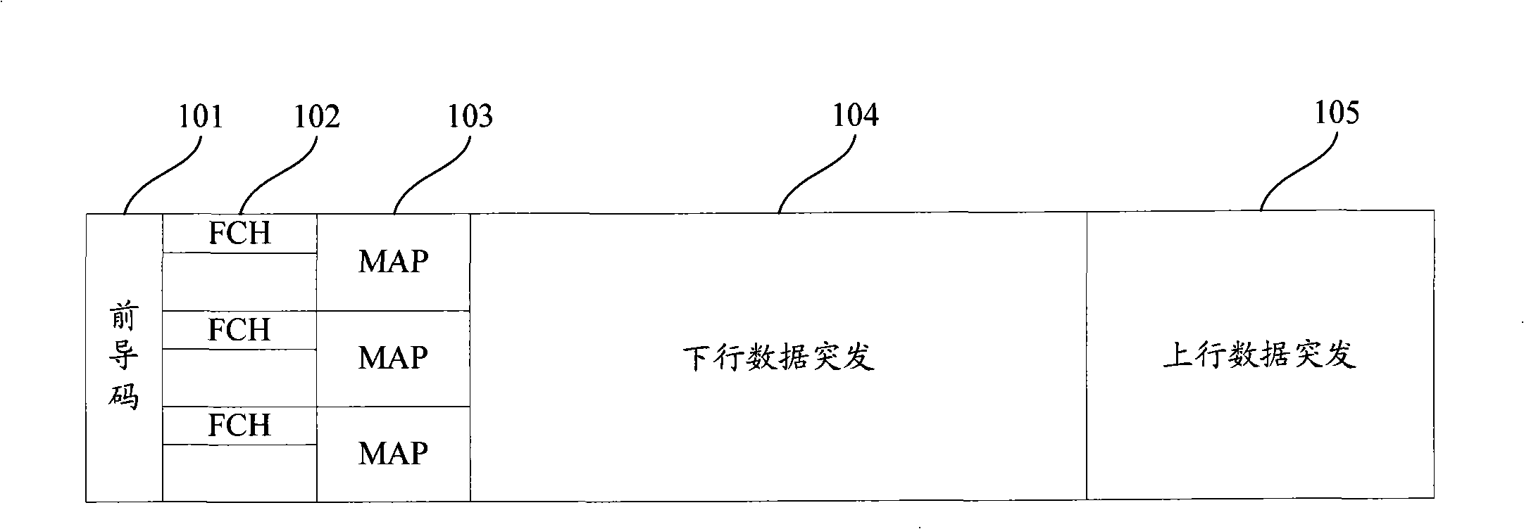 Lead code sending and receiving method for wideband wireless communication system