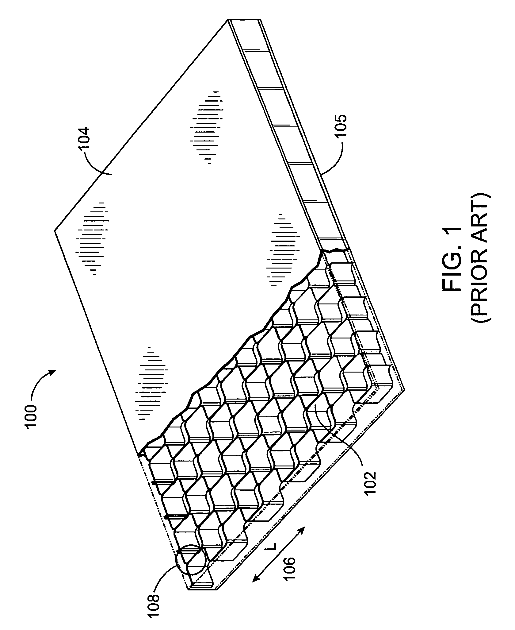 Multi-section mattress or mattress overlay and method of making same