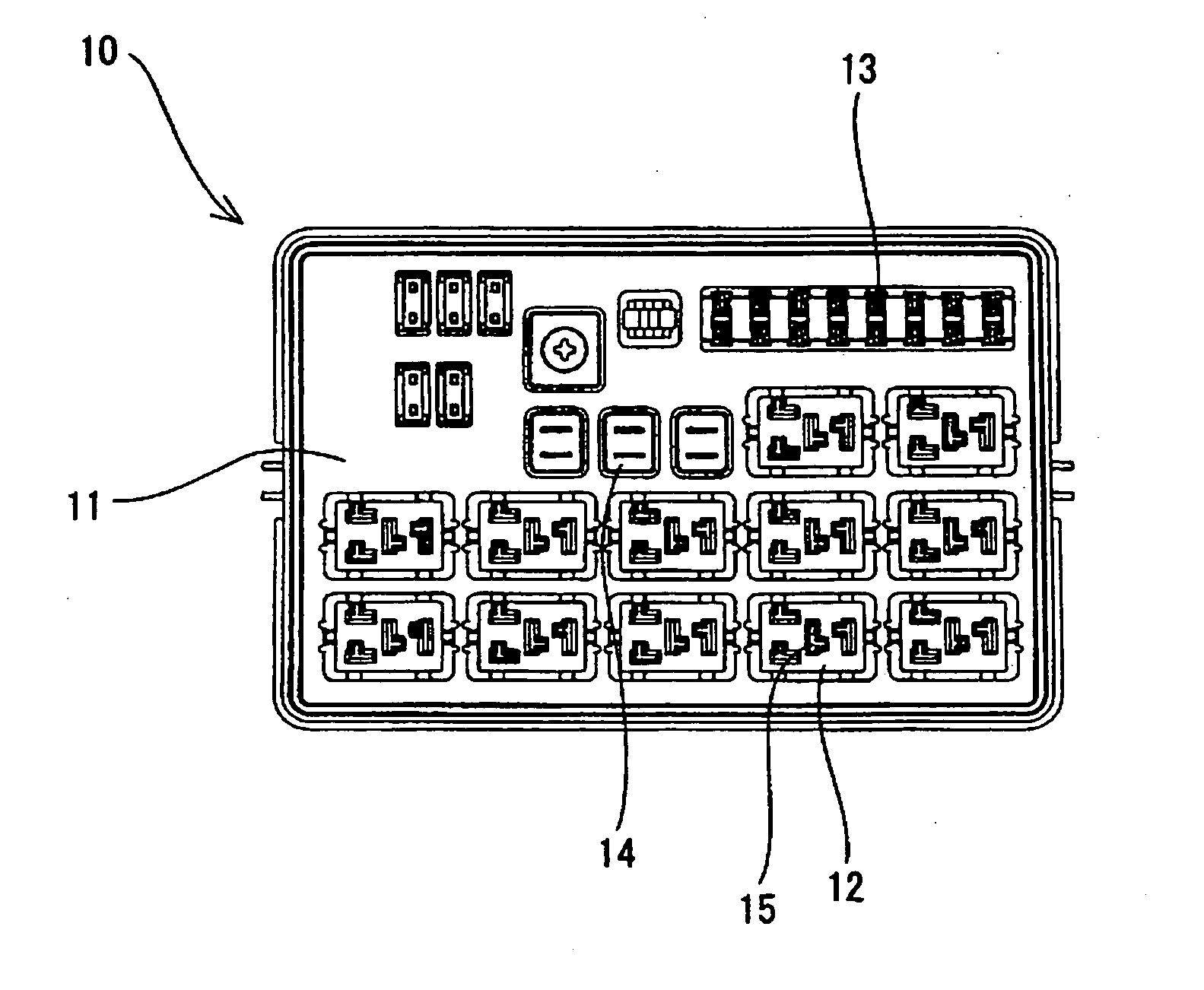 Electrical junction box having an inspection section of a slit width of a tuning fork-like terminal