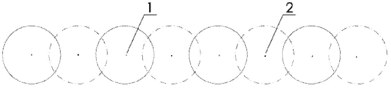 Casing-less, long-spiral concrete secant pile construction method