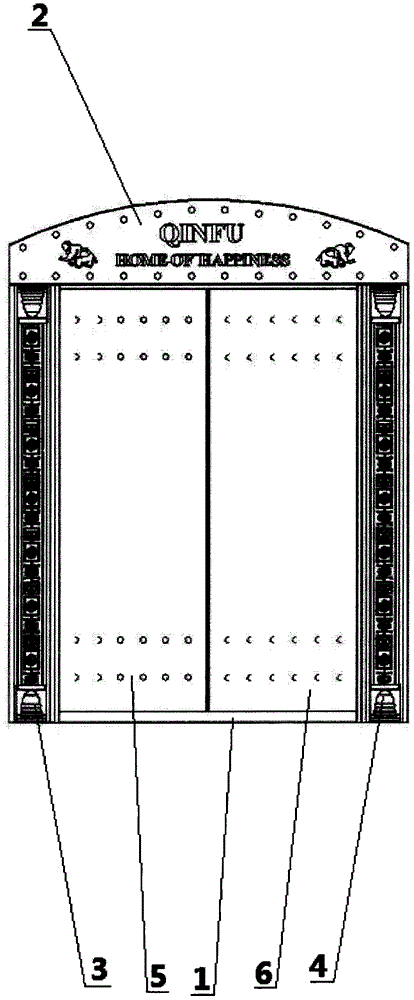 Royal roman double door