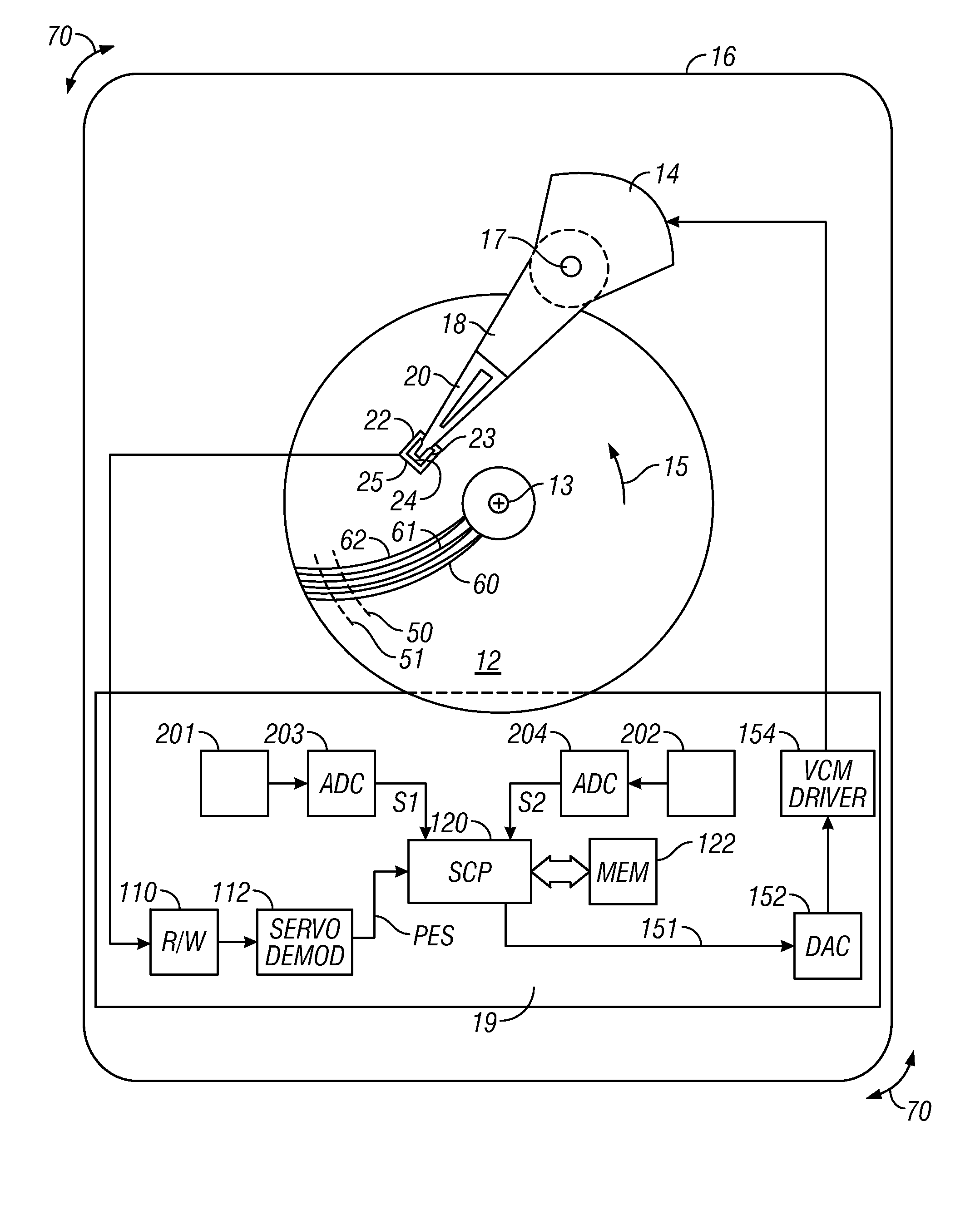 Magnetic recording disk drive with rotational vibration compensation having adaptive optimization of vibration sensor gains