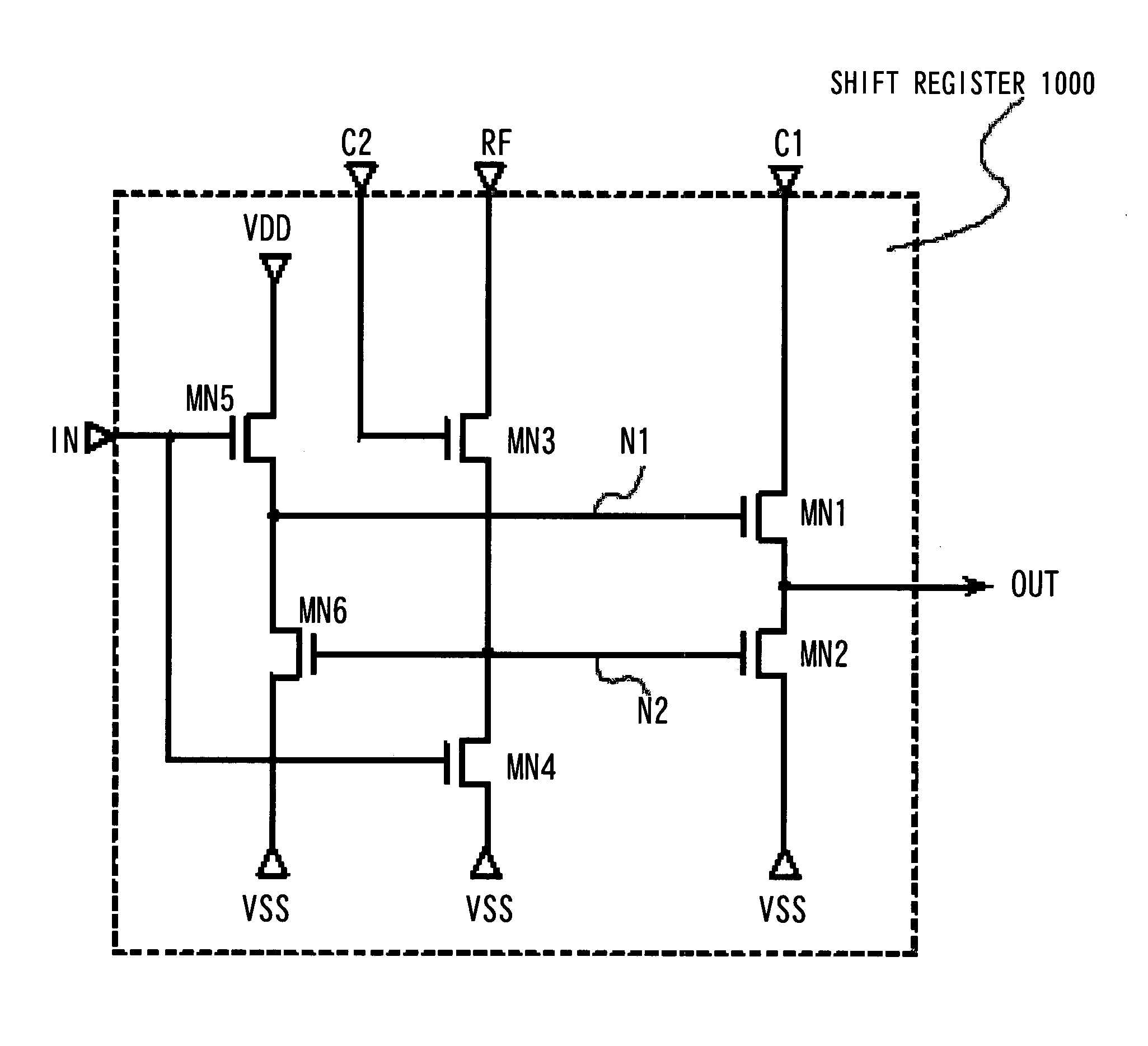 Semiconductor circuit, scanning circuit and display device using these circuits