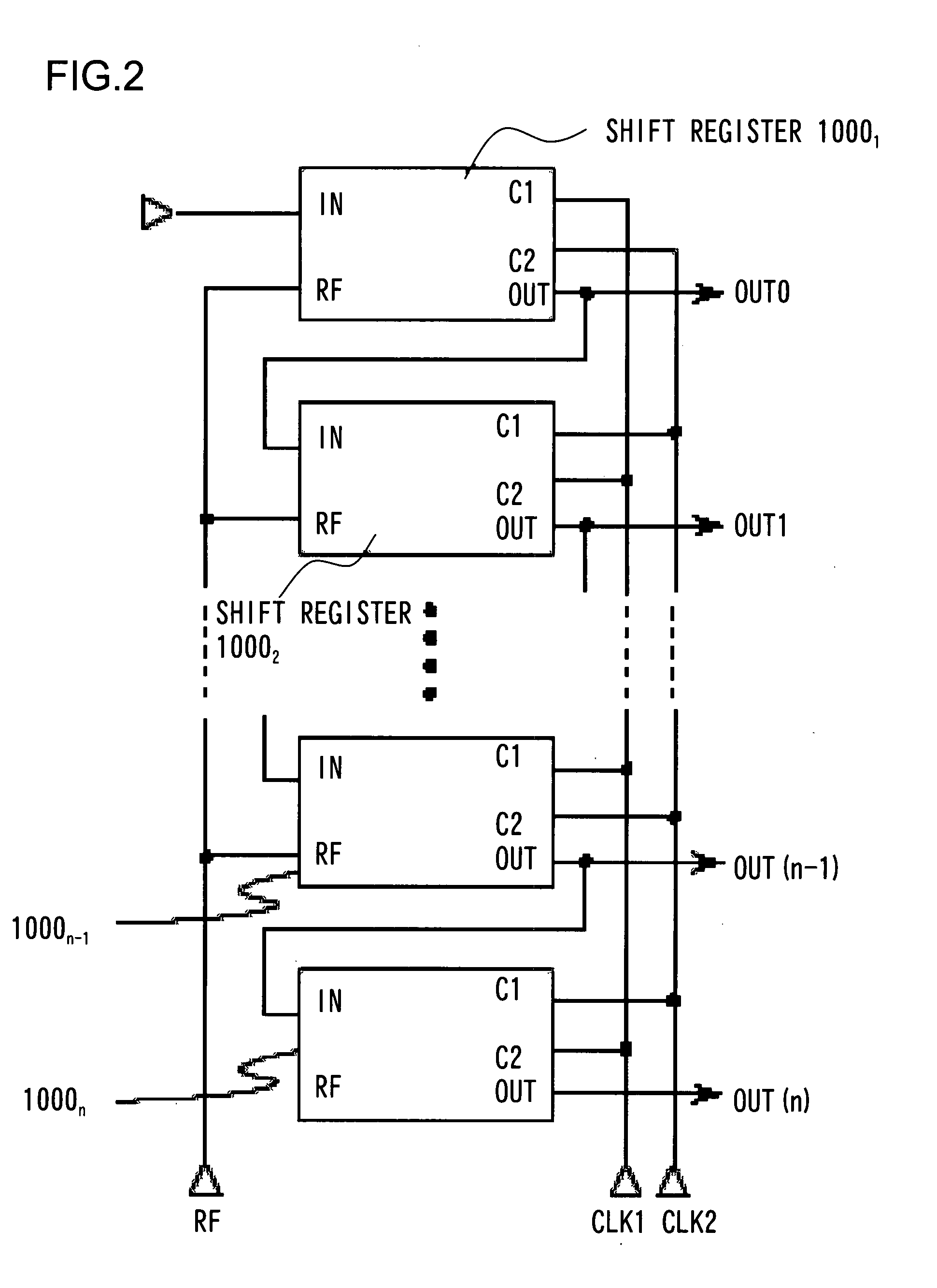 Semiconductor circuit, scanning circuit and display device using these circuits