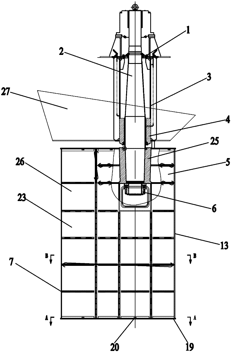 High-efficiency and environmentally-friendly shilling rudder body