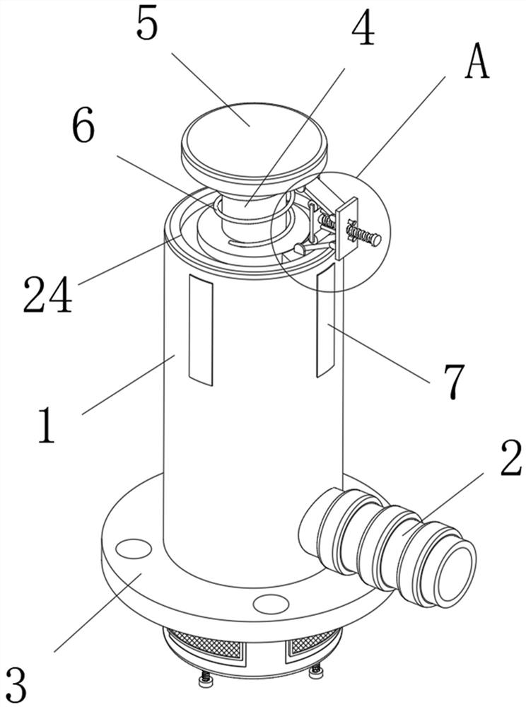 Sampling valve with labyrinth damping structure