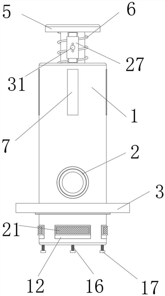 Sampling valve with labyrinth damping structure