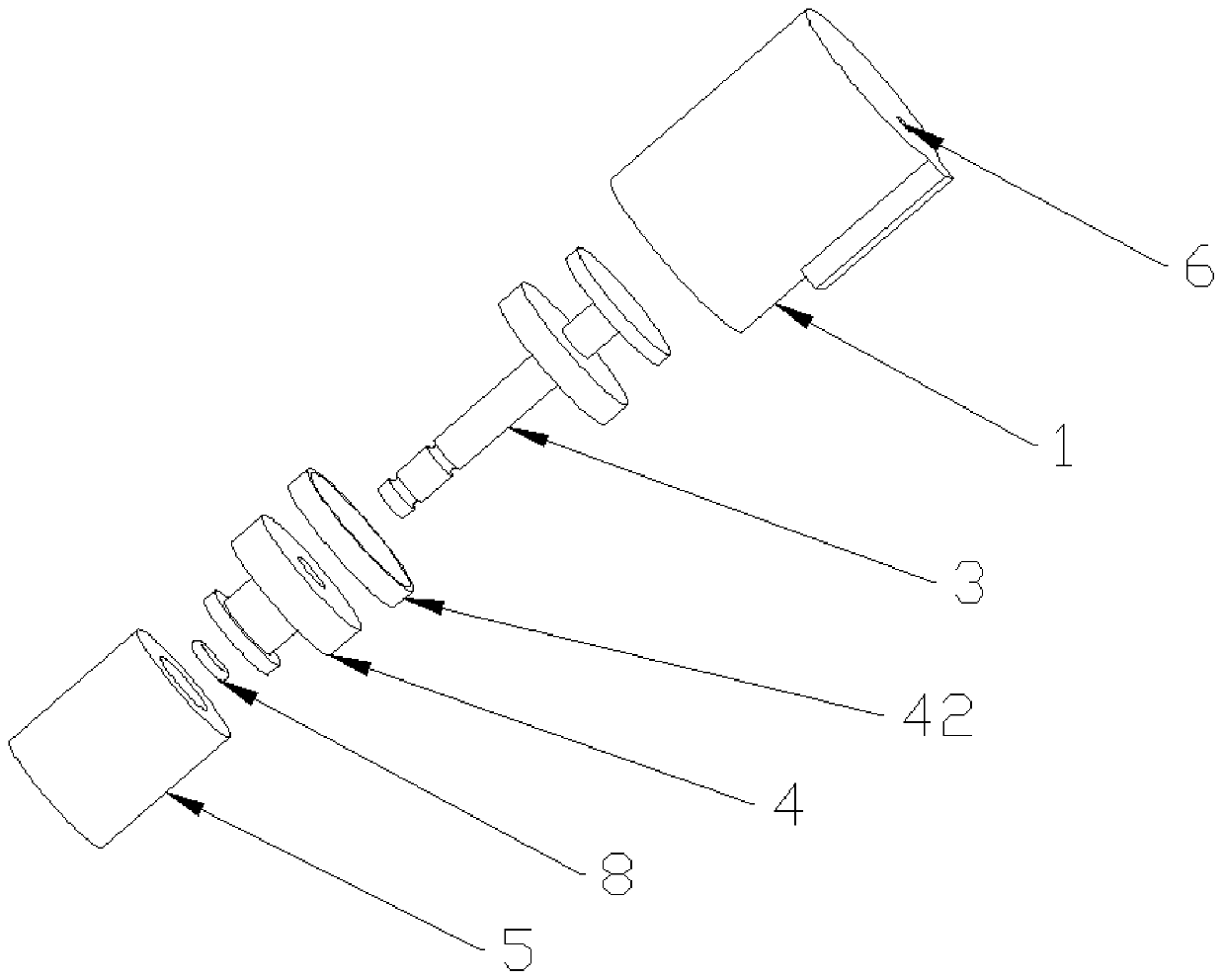 Piston pump with first opening and first closing sealing structure