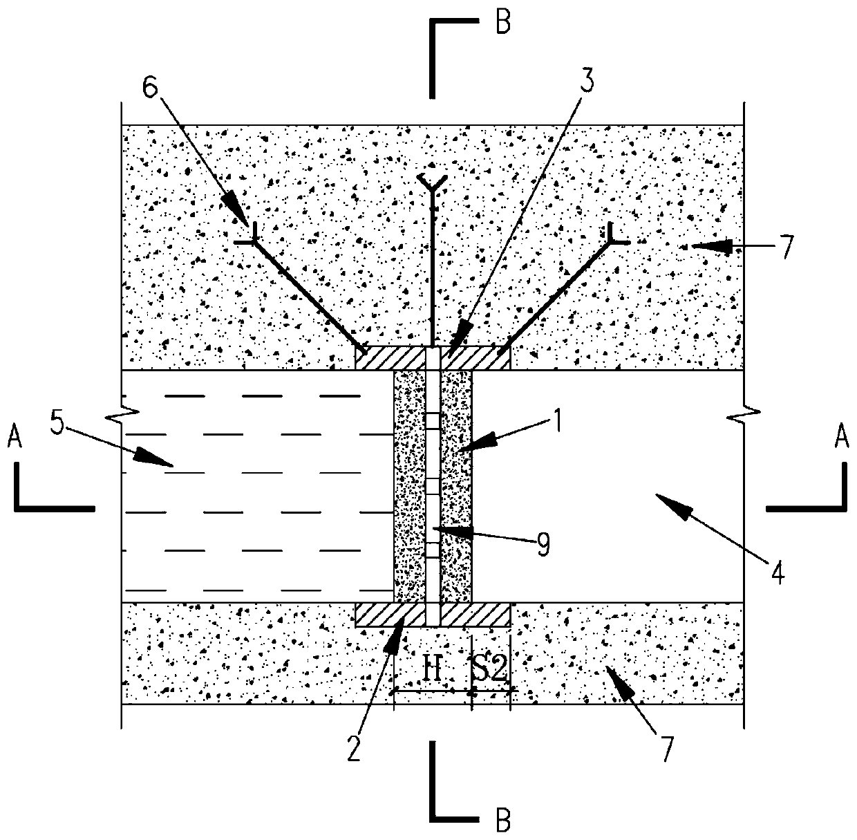 I-shaped water retaining dam for ground-water reservoir in coal mine