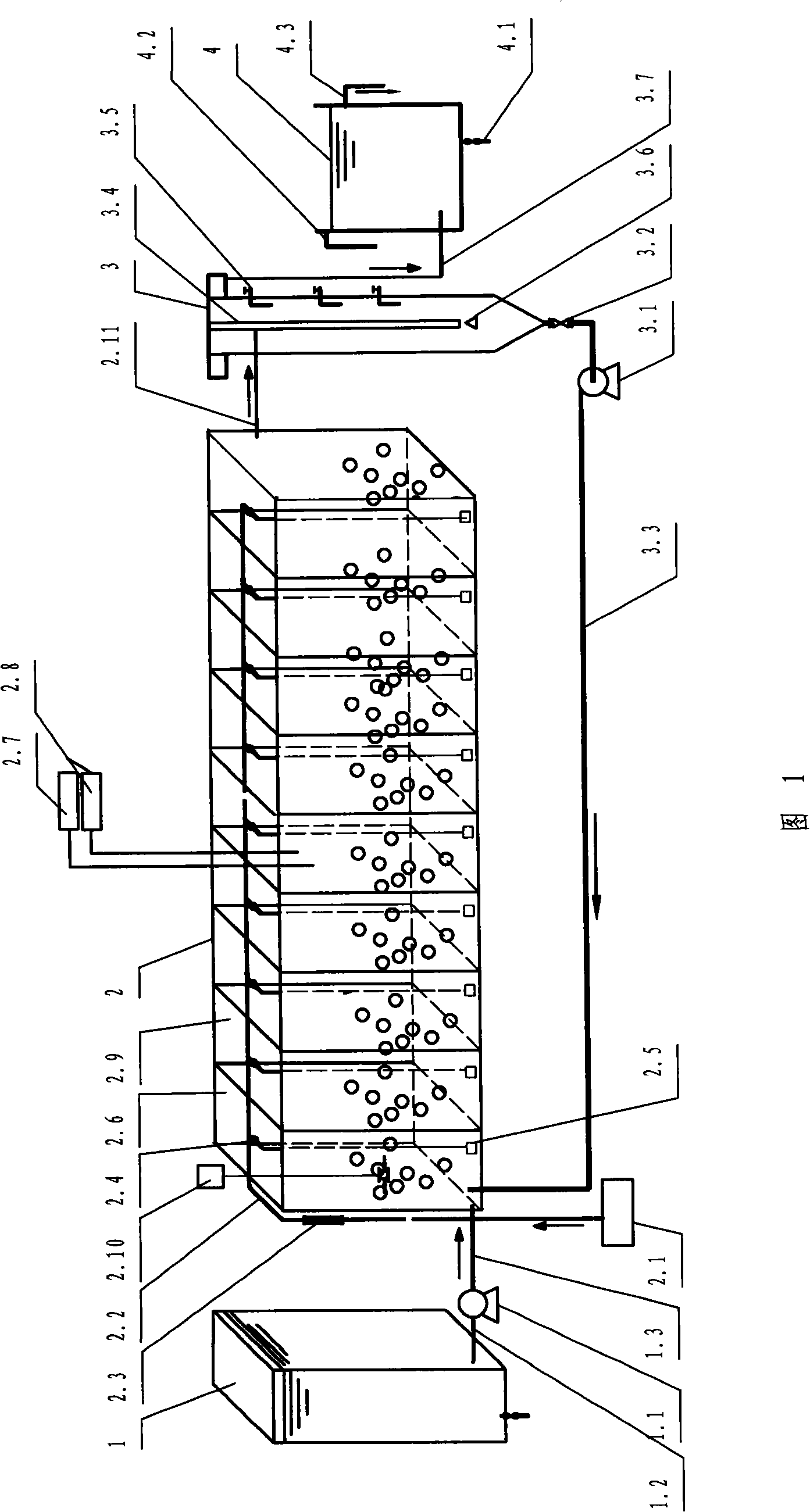 Device and method for realizing shortcut nitrification of sludge-digestion liquid by combined control of FA and FNA