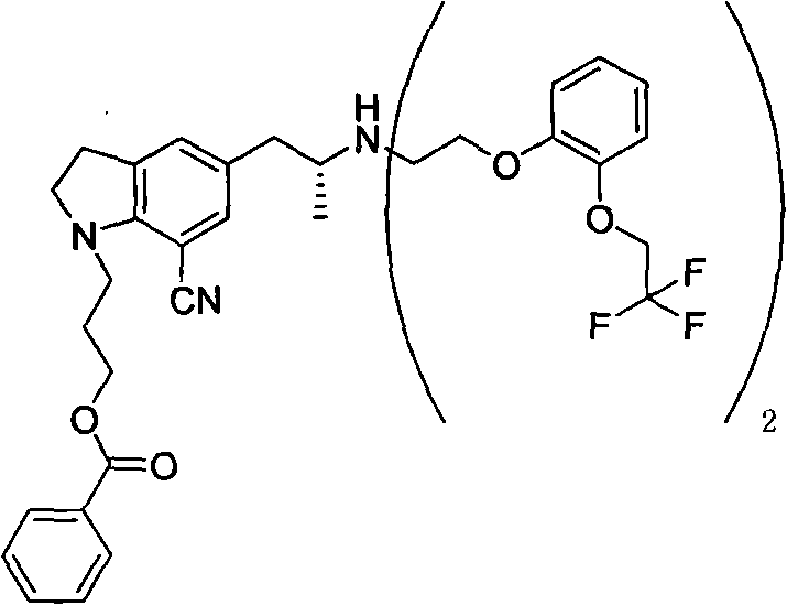 Preparation method of salt formation of silodosin intermediate