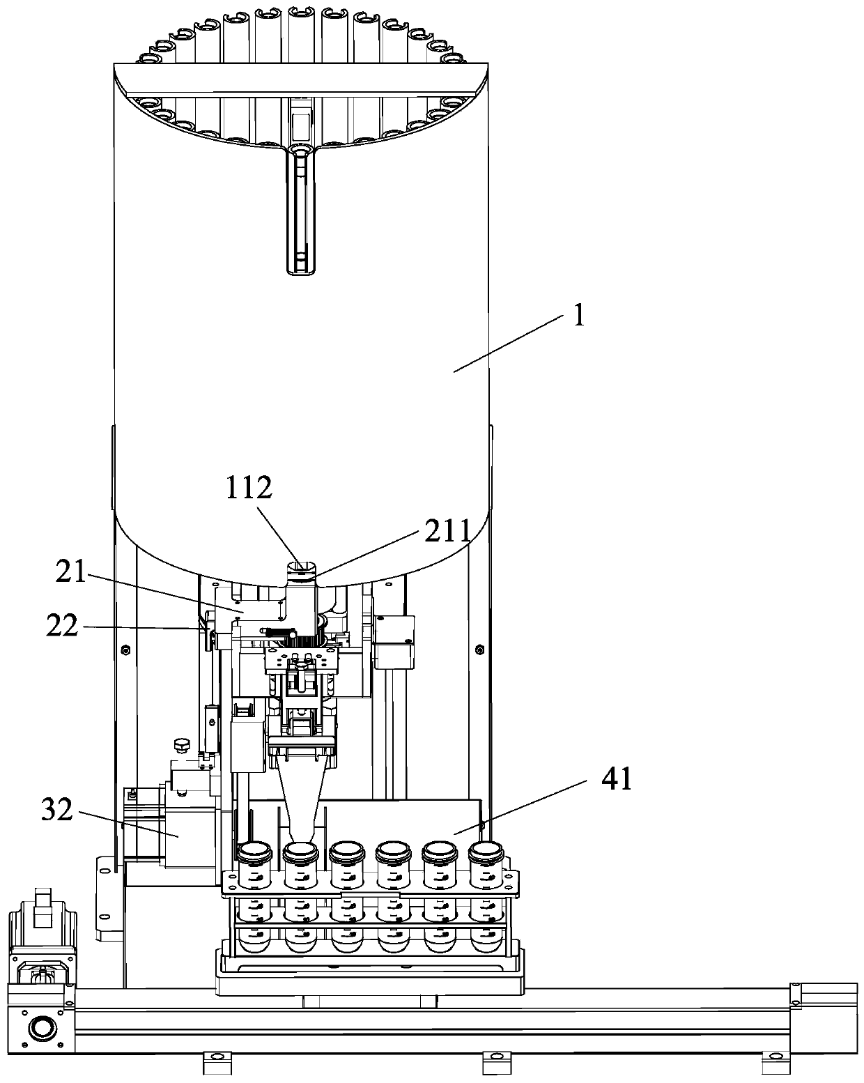 Automatic salting device for pretreatment of salt powder tube sample