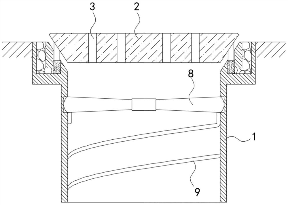 A self-regulating and cleaning pavement drainage well