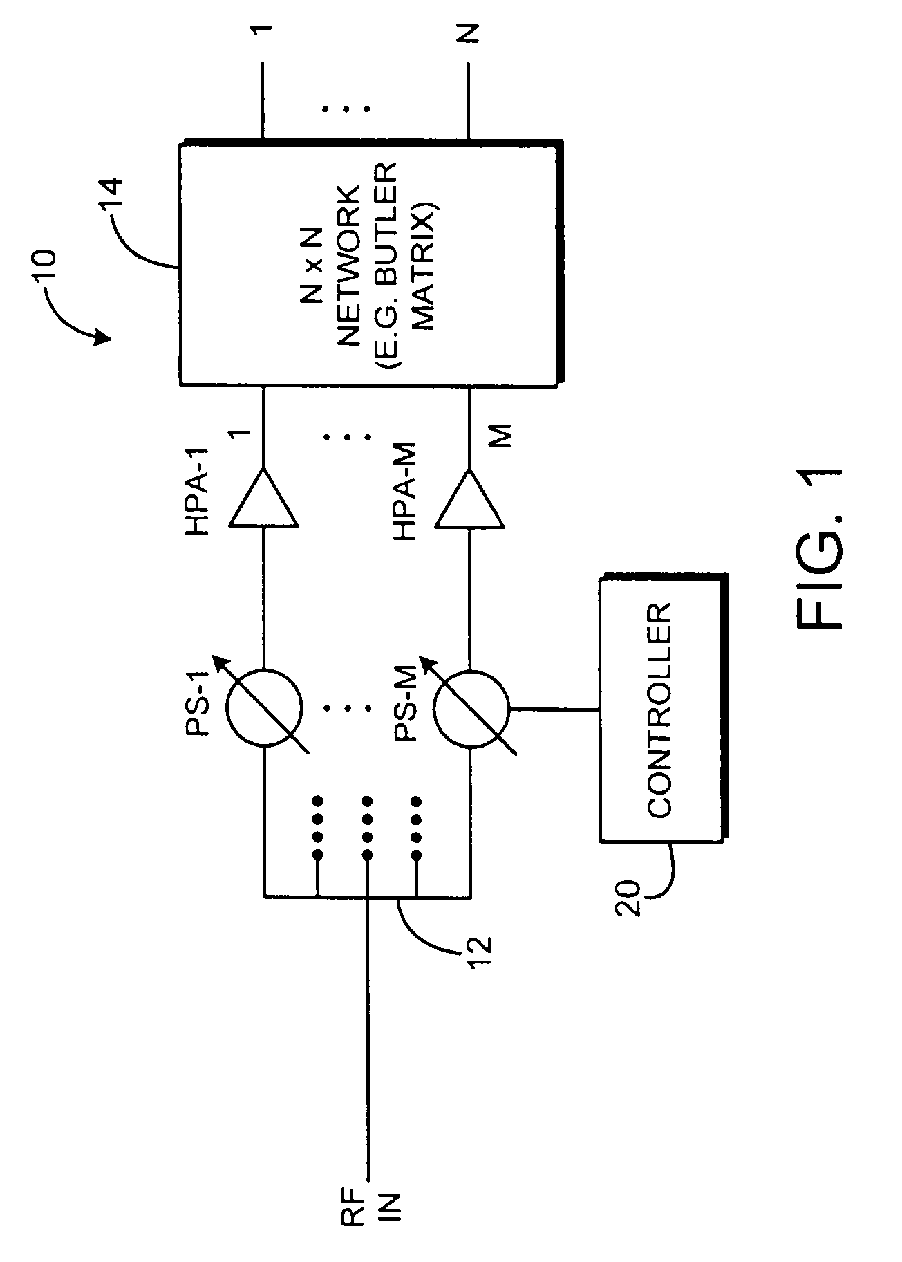 High power commutating multiple output amplifier system