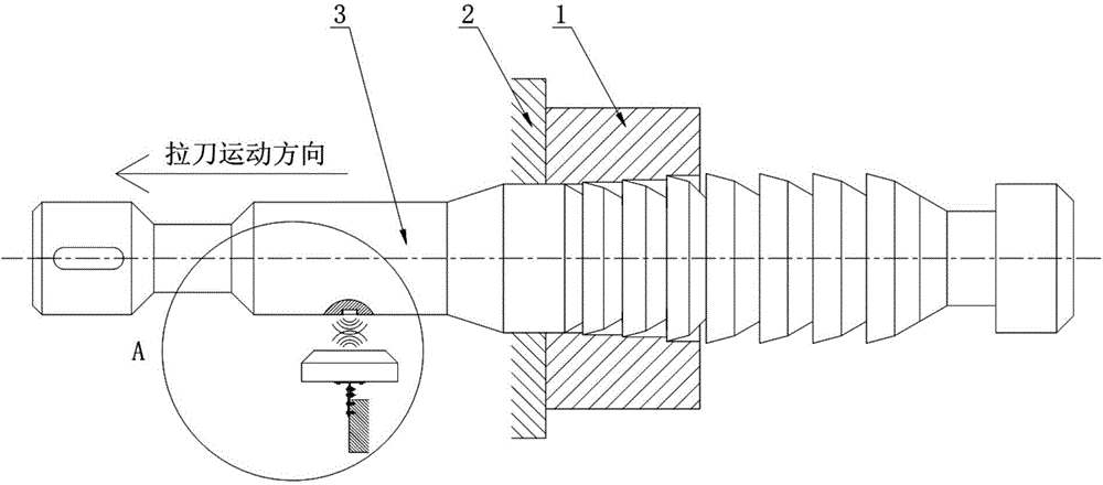 On-line monitoring device and method for motion state of broach