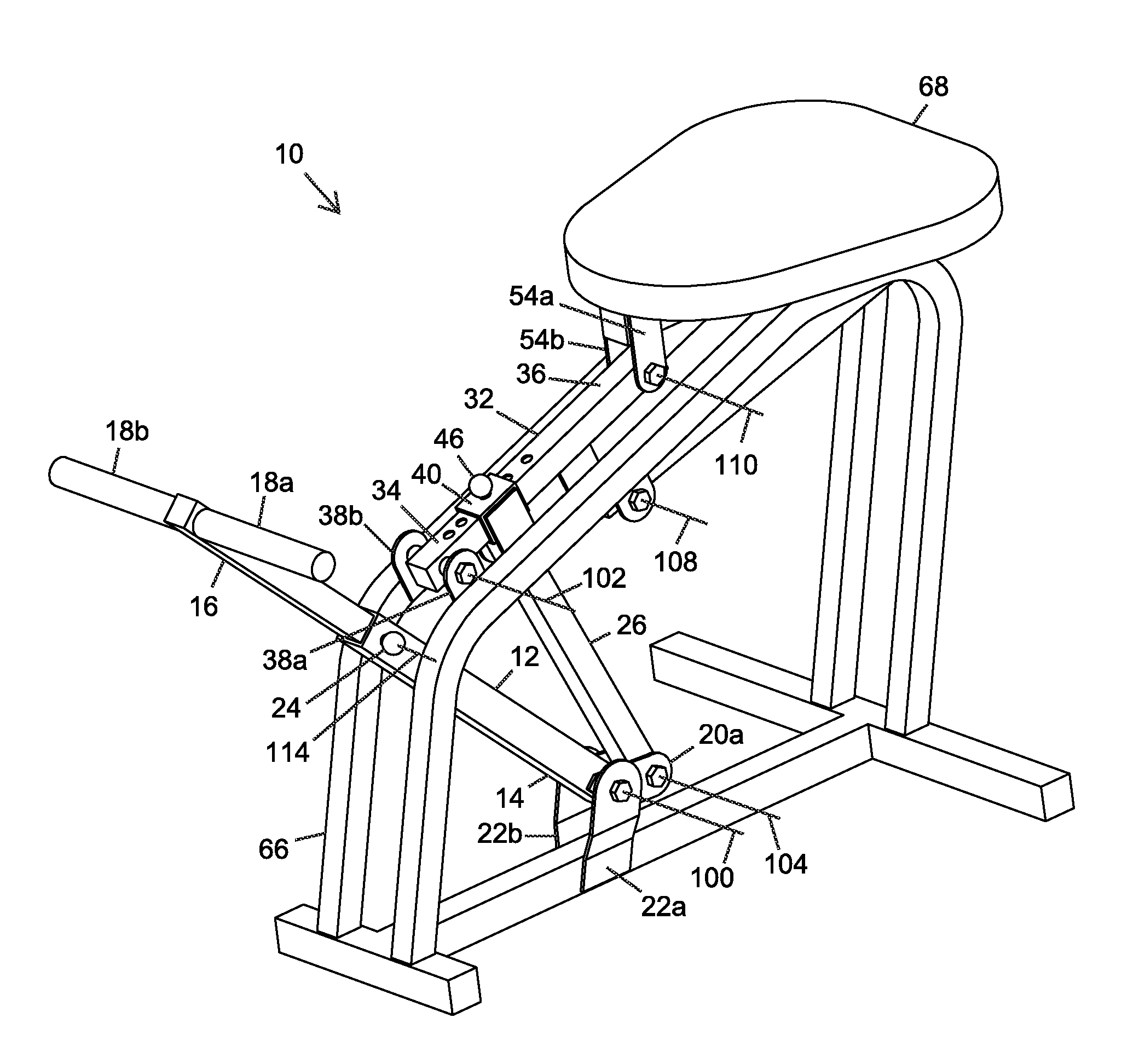 Exercise Device Utilizing Body Weight For Resistance