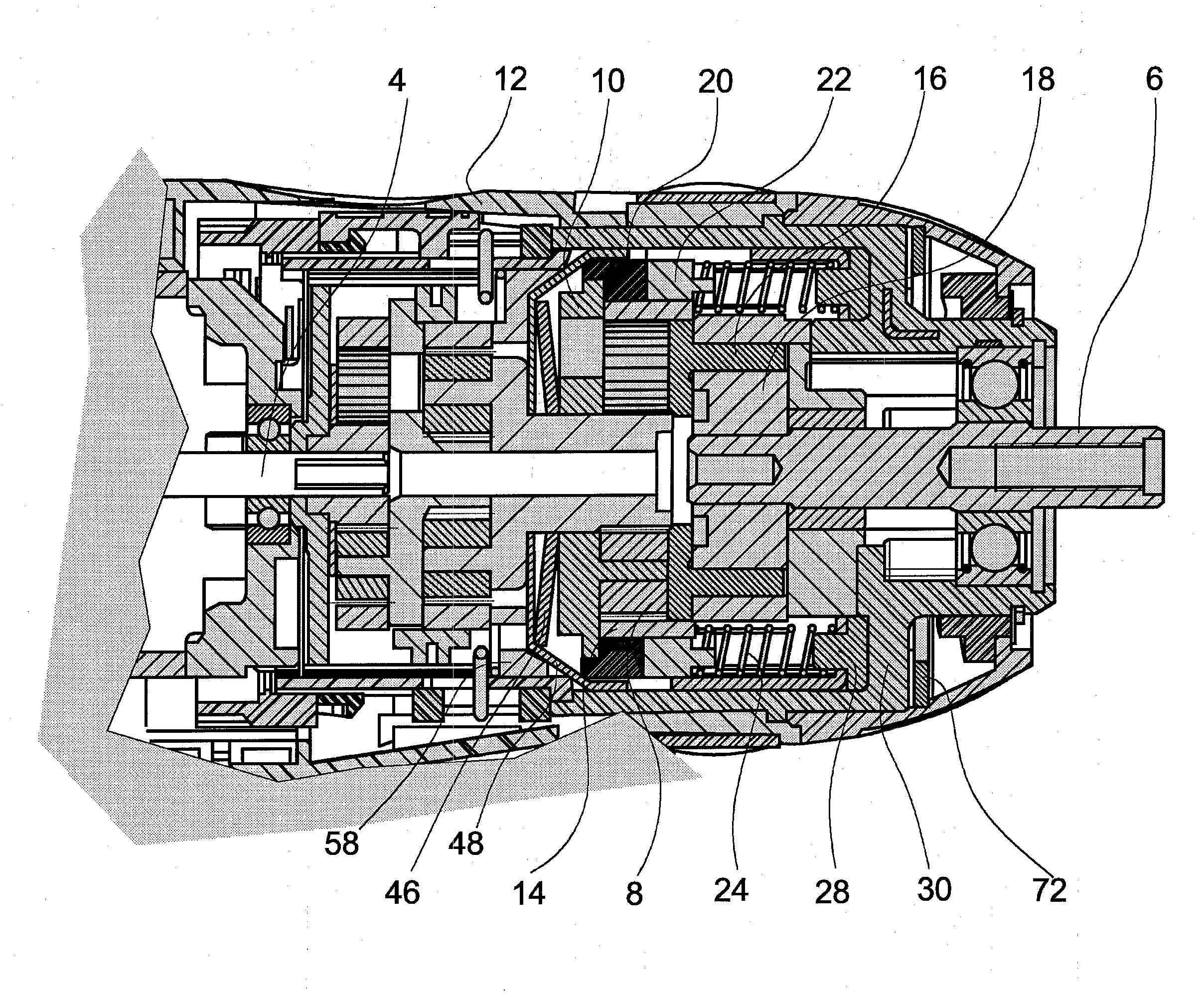 Hand-held power tool with torque limiter