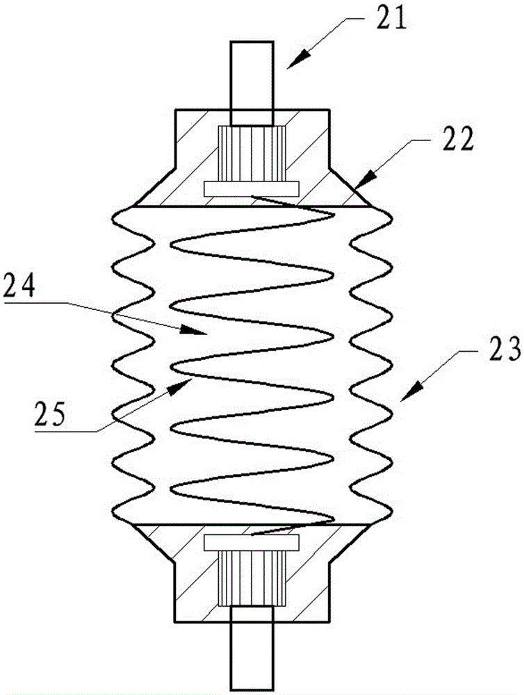 Slide carriage brushing bristle buffering taper rotary drum type walnut pulp removing device with rotating speed monitored by computer